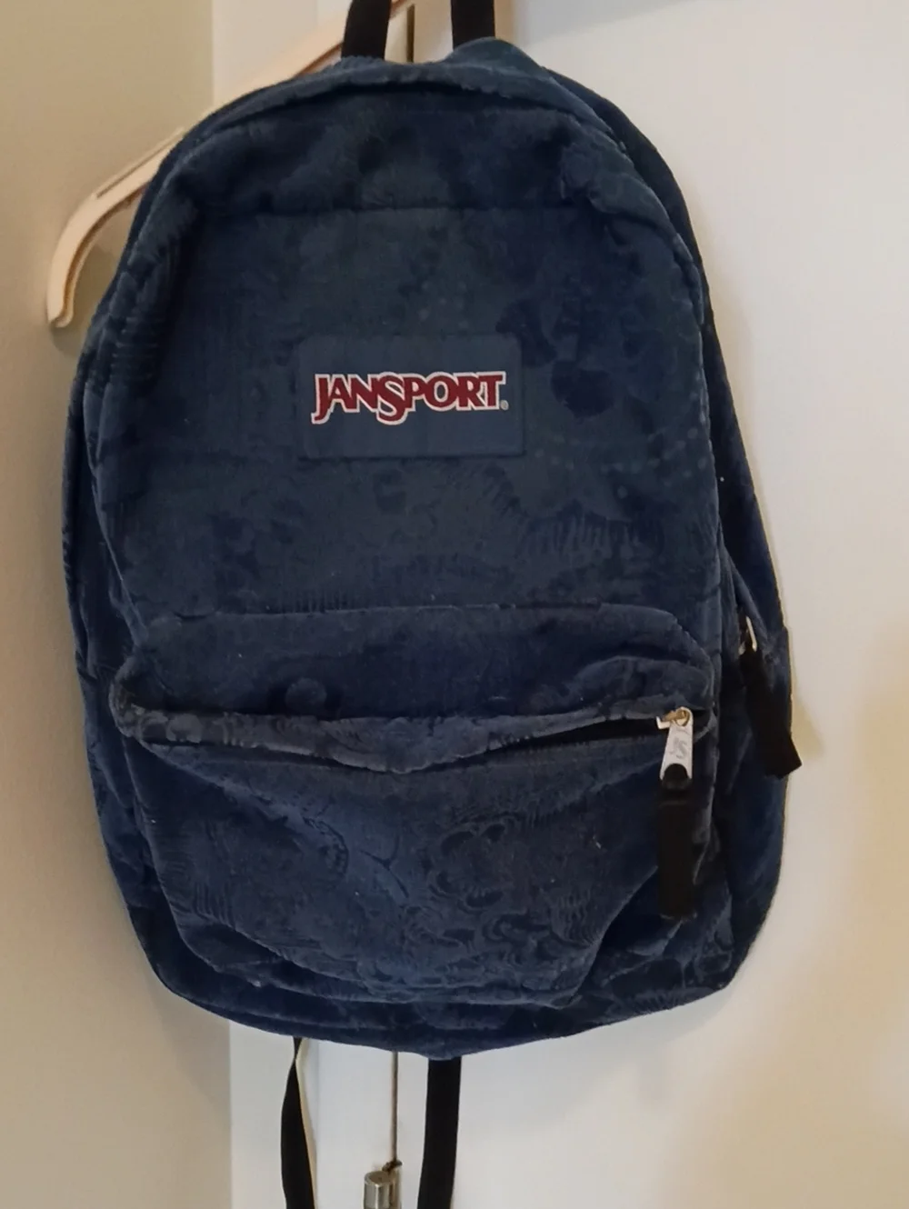 Jansport Velvet Paisley Backpack in Deep Blue